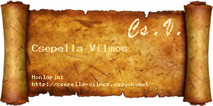 Csepella Vilmos névjegykártya